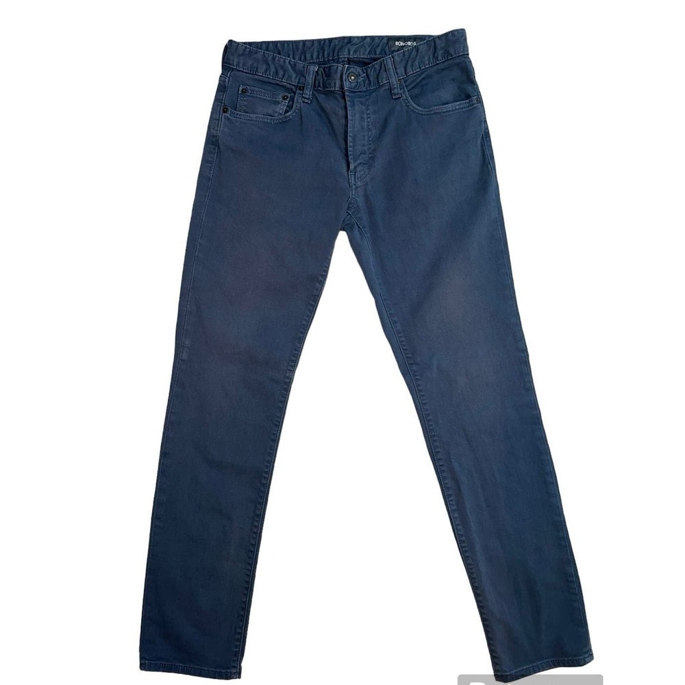 Bonobos Mens Straight Fit Five Pocket Jeans 31X32 English Blue Cotton Stretch - Picture 3 of 10
